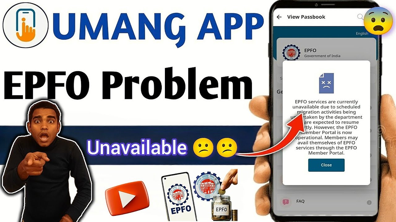 Umang app's in unavailable Epfo Problem.😓😓 #umangapp #epfo 