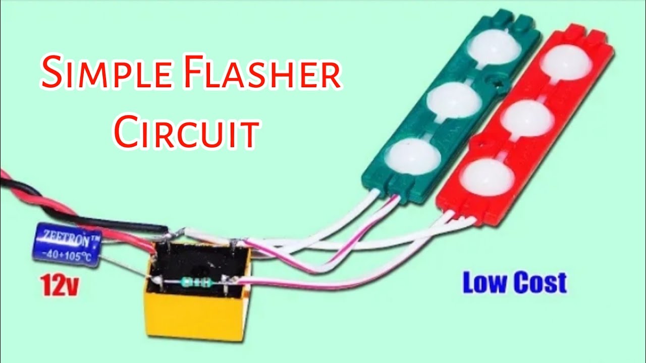 Simple LED Flasher Circuit Using Relay..