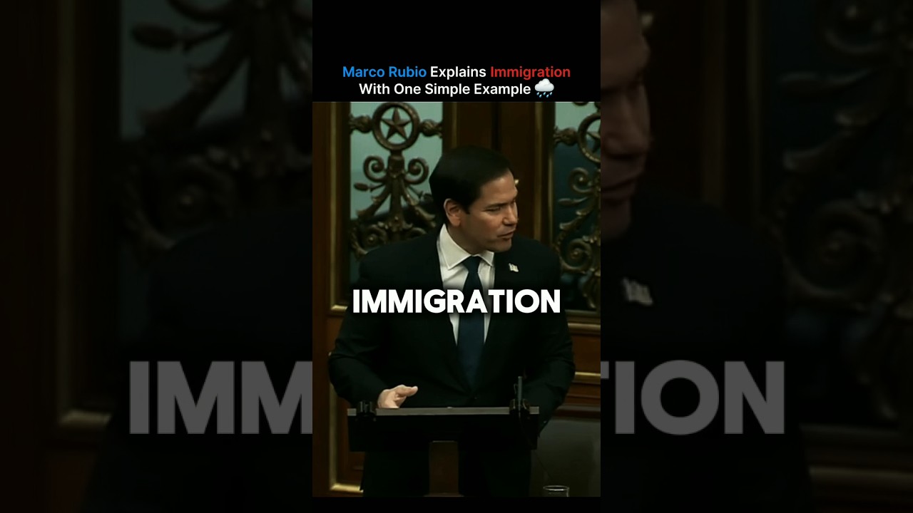 Marco Rubio Explains Immigration With One Simple Example 🌧️