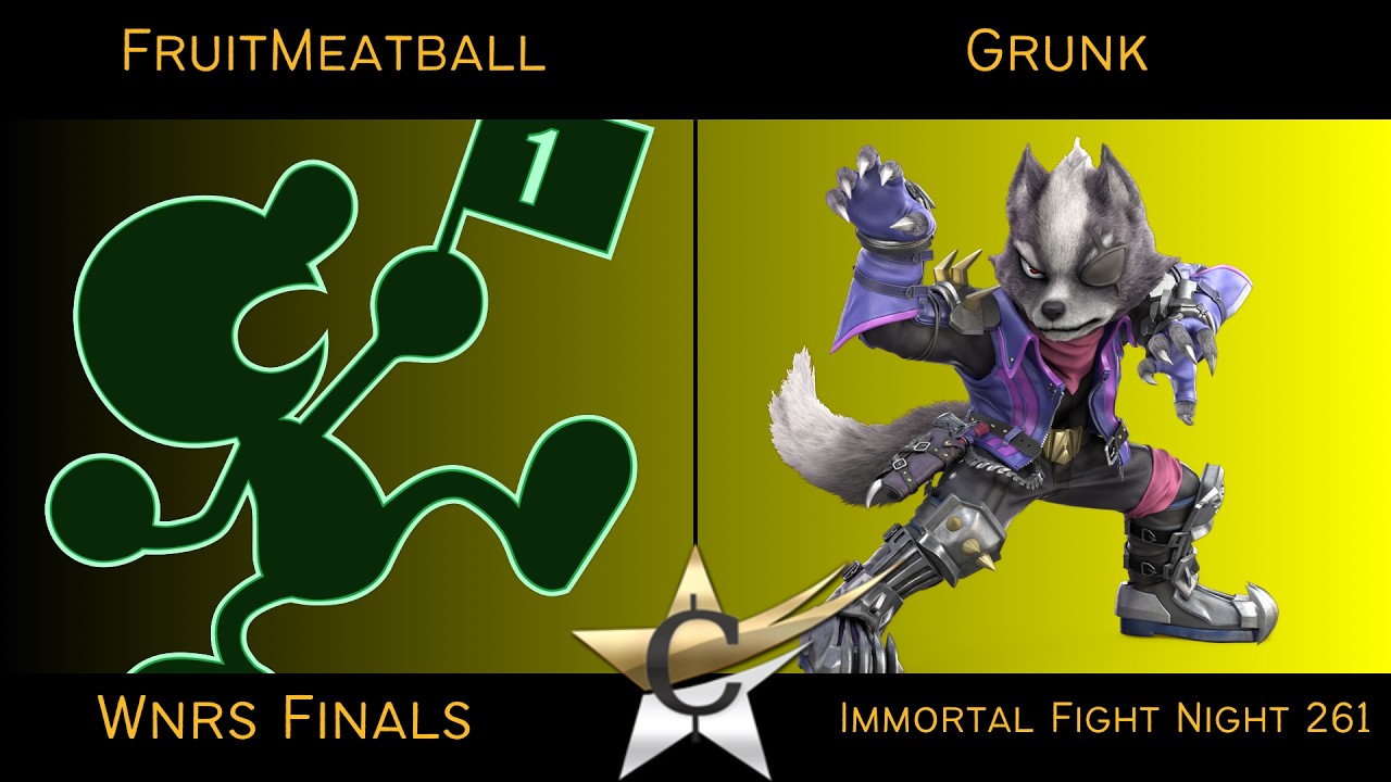 Immortal Fight Night 261 Wnrs Finals - FruitMeatball (Mr Game and Watch) Vs Grunk (Wolf) - SSBU