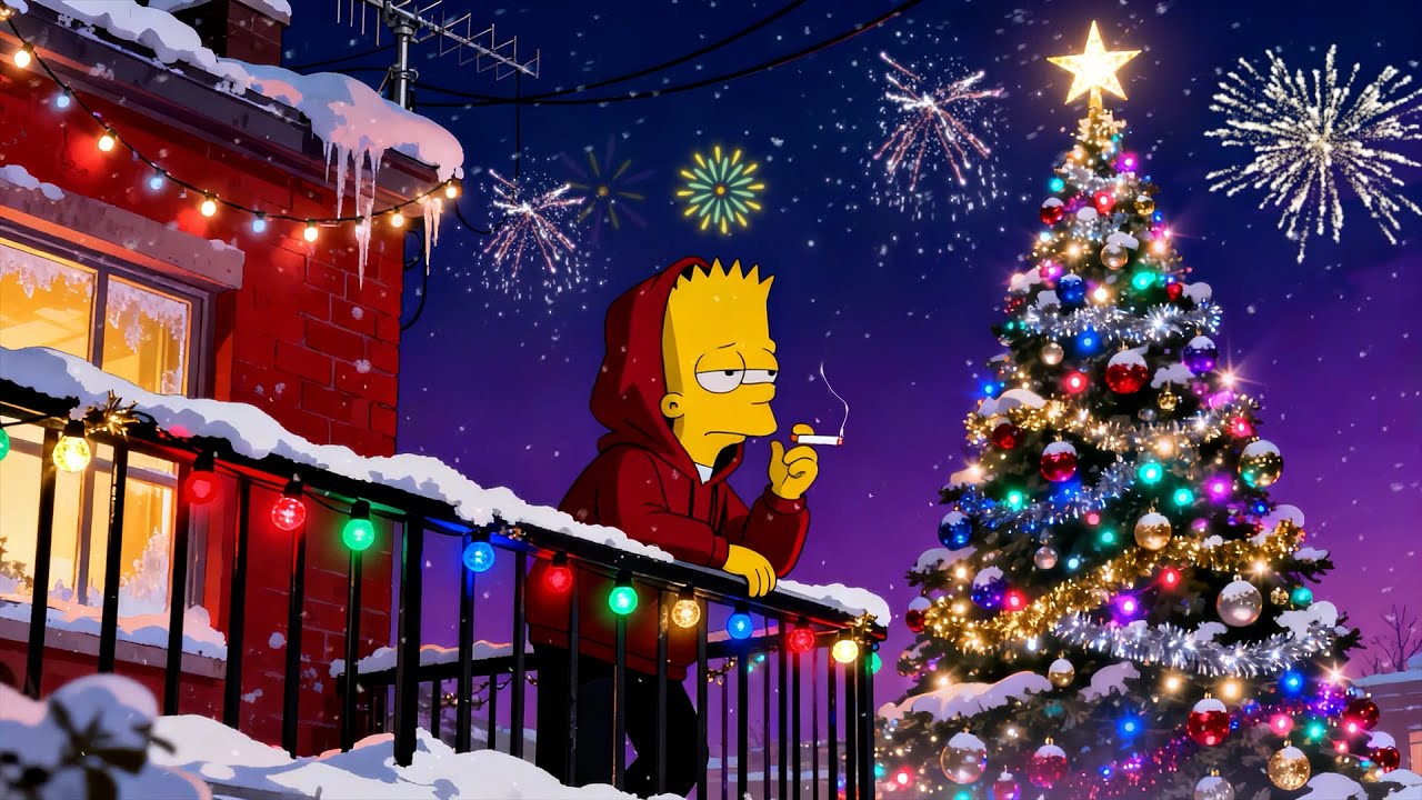 Bart&rsquo;s Winter New Year Evening ❄️ Cozy Lofi Beats to Calm Your Mind 🌙 Relax Holiday Lofi Vibes
