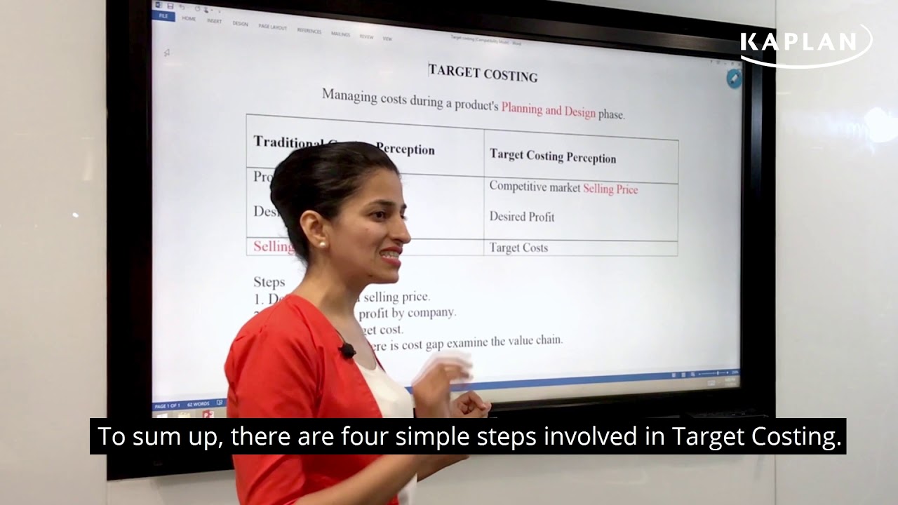 Understanding Target Costing and its applications