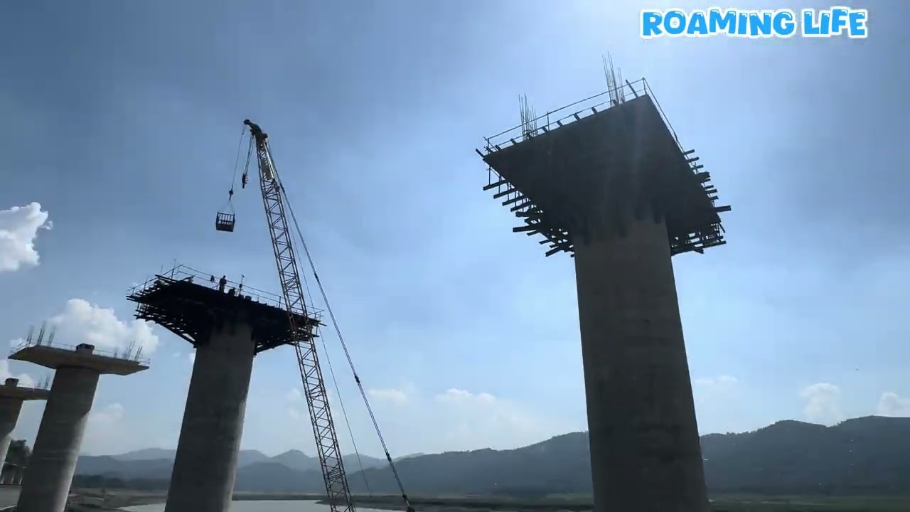 Bhanupali Beri Railway Project Pillar work update Bilaspur Himachal Pradesh #roaminglife #railway 