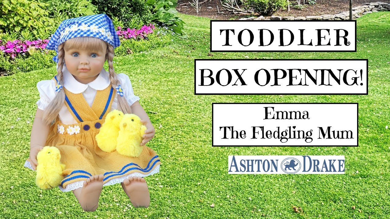 Ashton Drake Toddler Doll Box Opening| Emma the Fledgling Mum (with chicks) | Monika Gerdes