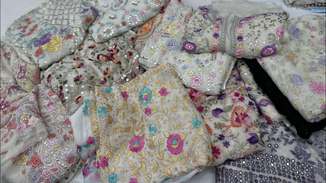 Premium Resham Thread Parsigara Suits | Pakistani Handembroidery 