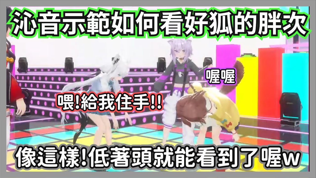 沁音跟你示範如何才能看到好狐的胖次【白上吹雪/大神澪/戌神沁音/貓又小粥】【hololive精華】