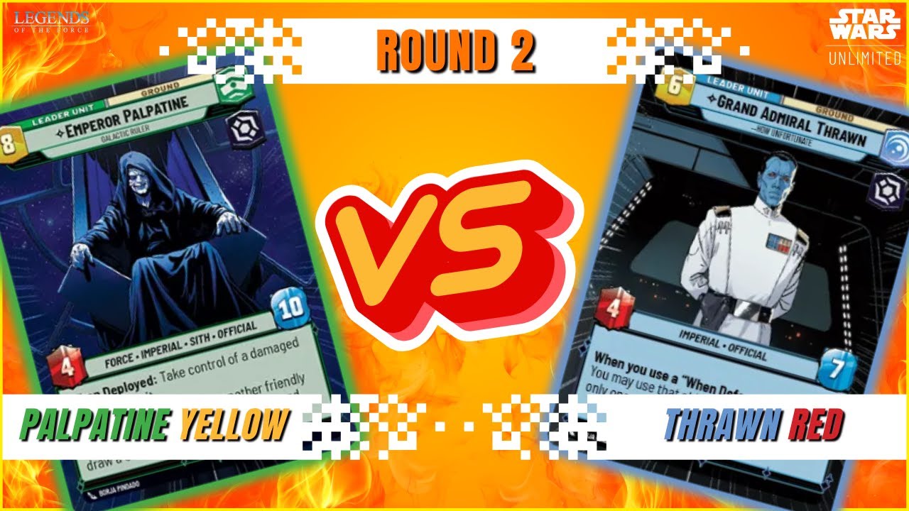 PALPATINE CUNNING VS TRAWN AGGRESSION FORCE (ROUND 2) | IRL Locals Gameplay | Star Wars Unlimited