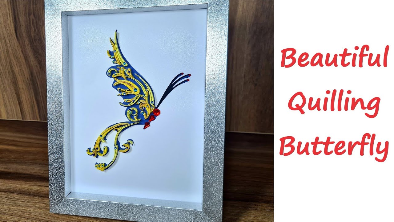 Beautiful quilling butterfly - second model - DIY Quilling