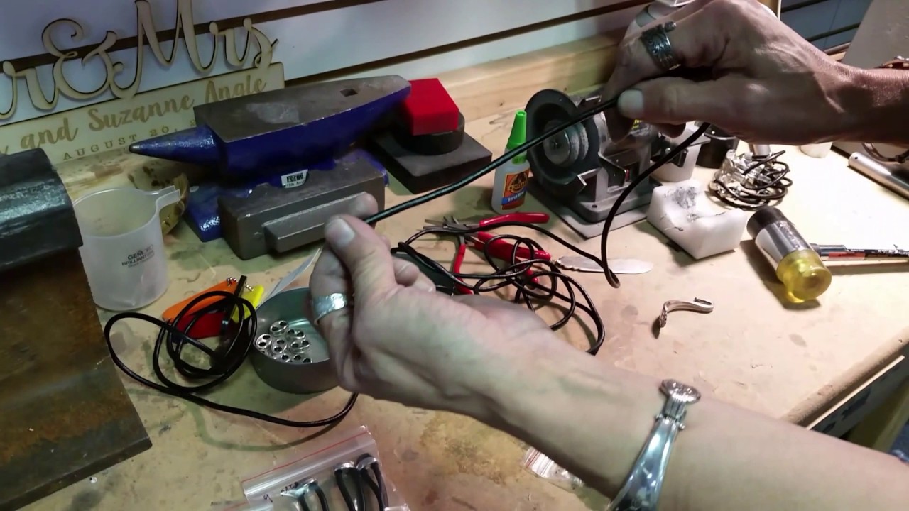 Silverware & Leather bracelet tutorial