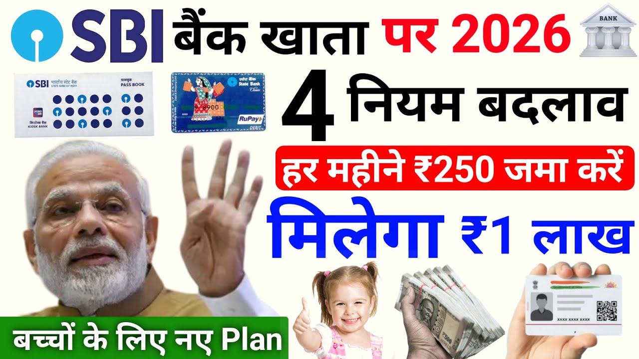 SBI बैंक खाता 4 नियम बदलाव 2026 | sbi investment plan 2026 | sbi bank new update 2026|sbi new update