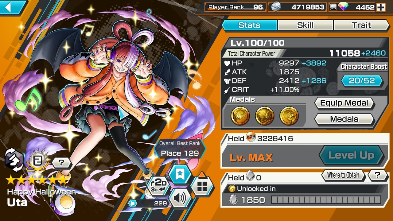 Halloween Uta /OPBR Gameplay