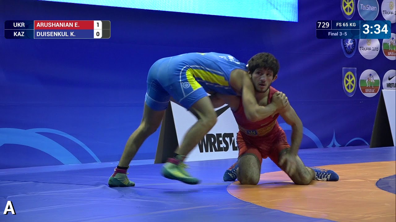BRONZE FS - 65 kg: E. ARUSHANIAN (UKR) v. K. DUISENKUL (KAZ)