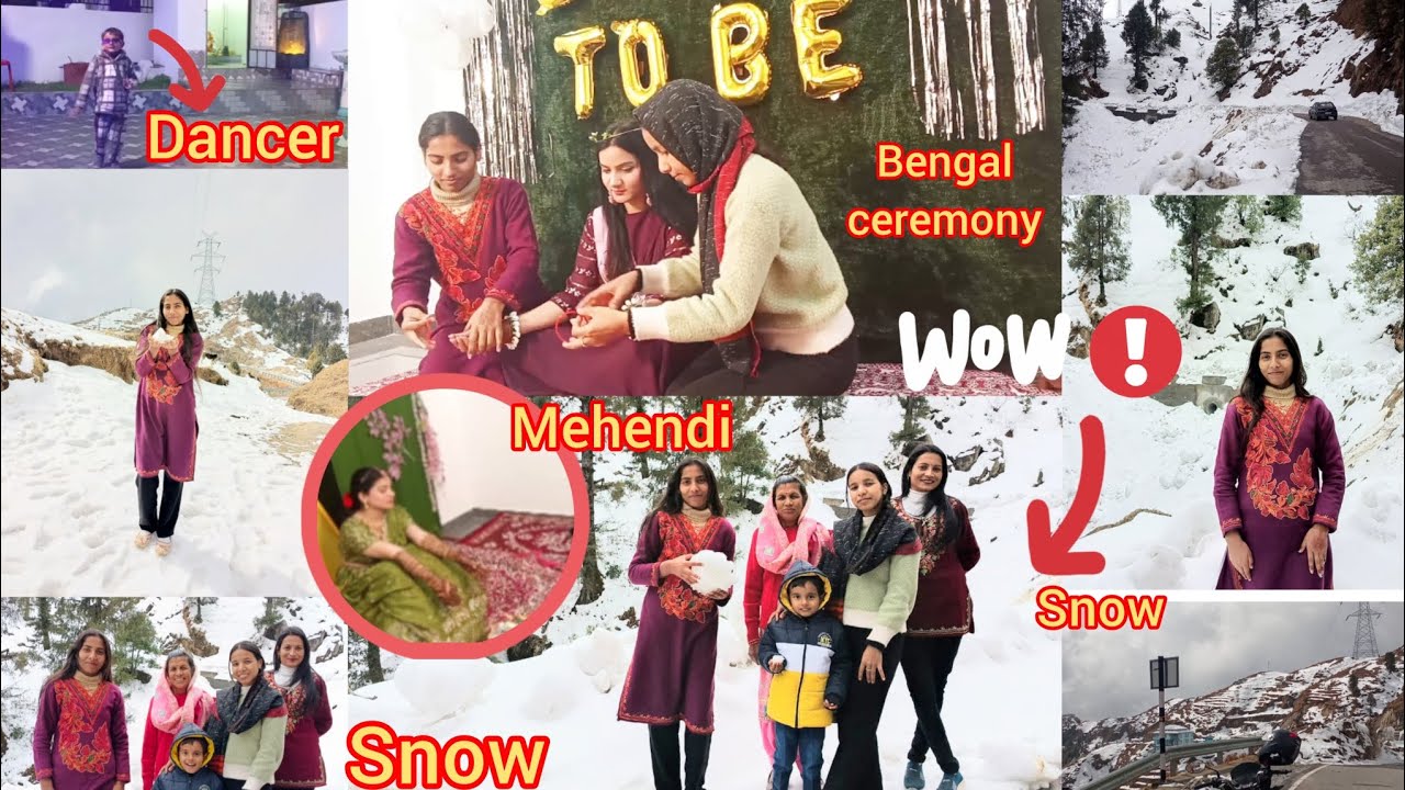 आखिर एक दम कहां का प्लान बन गया।🧐 पहली बार बर्फ भी लाइव देख ली🌁☃️⛄। दुल्हन को मेहंदी लग गई.....❤️🫰