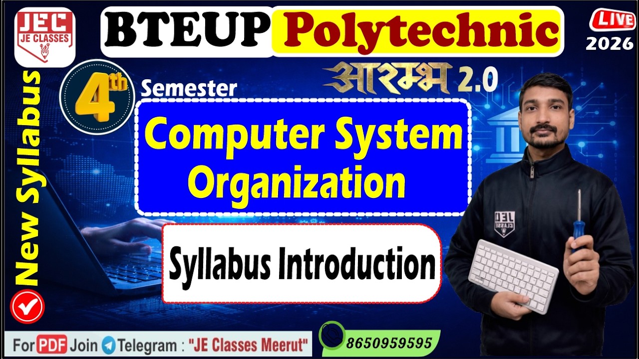 🔥00 Computer System Organization Syllabus Introduction UPBTE 4th Semester आरम्भ बैच 2.0 New Syllabus