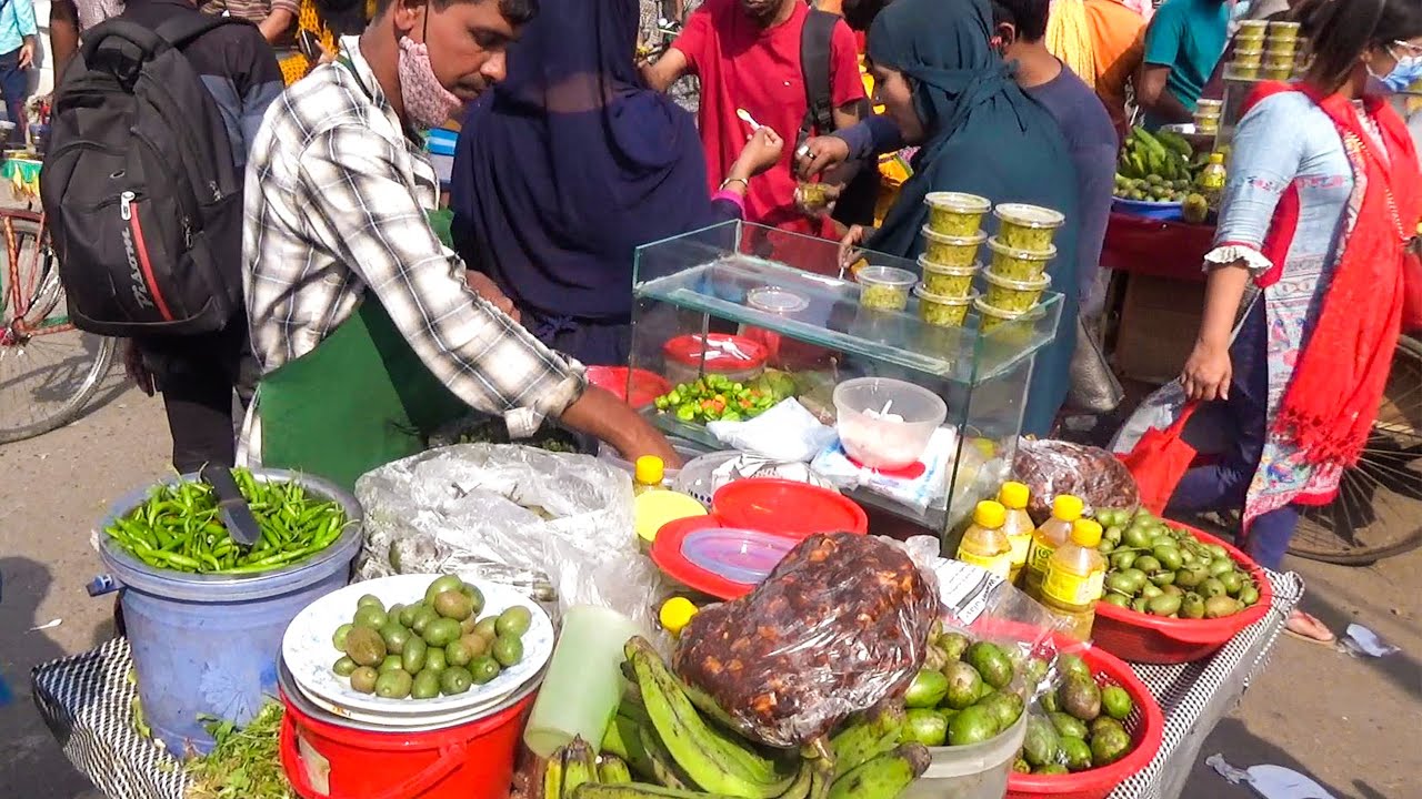 Dhaka New Market Popular Masala Green Sour sweet pickle Chutney Making | Extremely Work skills |