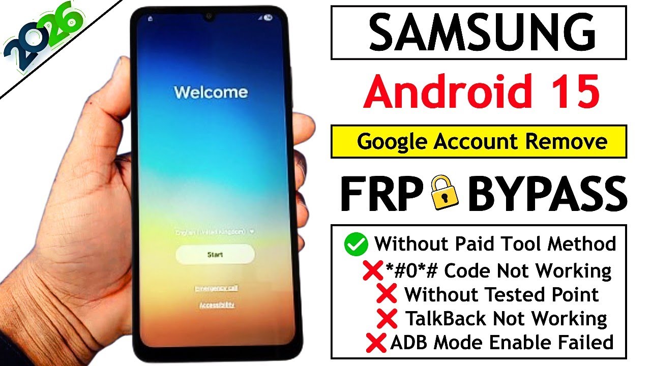 Samsung FRP Unlock Android 15 (2026) | Remove Google Account Without Paid Tool | Samsung Frp Bypass
