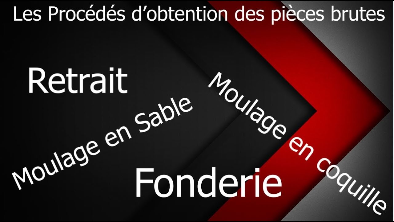 Le moulage (En sable - En coquille - Par gravité - Par pression)