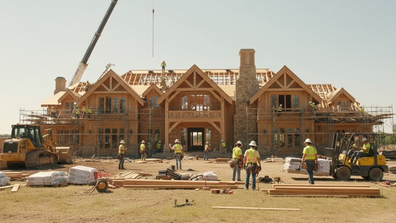 290 дней потрачено на строительство деревянного дома в дикой местности.