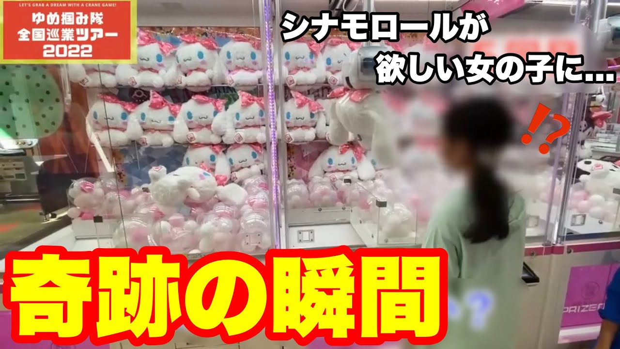 【総集編】クレーンゲームで大好きなぬいぐるみが欲しい女の子...代わりに取ってプレゼントしてみた！（シナモロール・ufoキャッチャー）