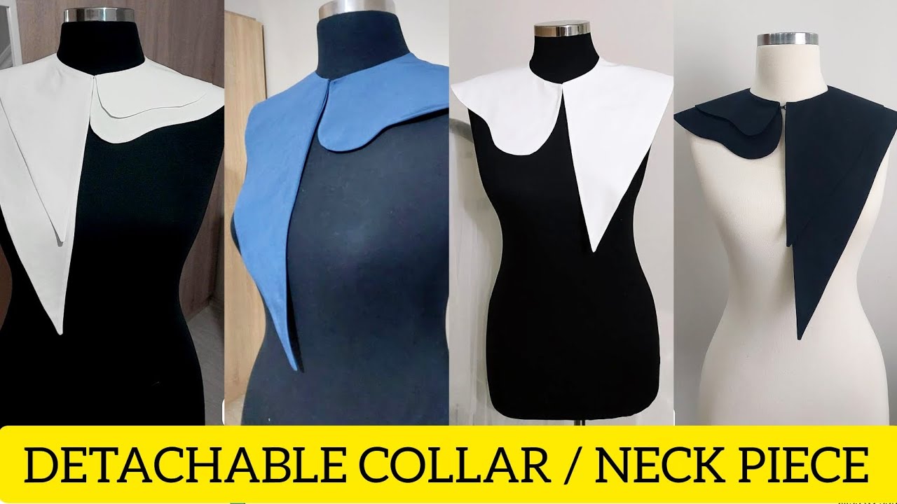 How to Make a Detachable Collar / Neckpiece | Simple Sewing Tutorial for Beginners