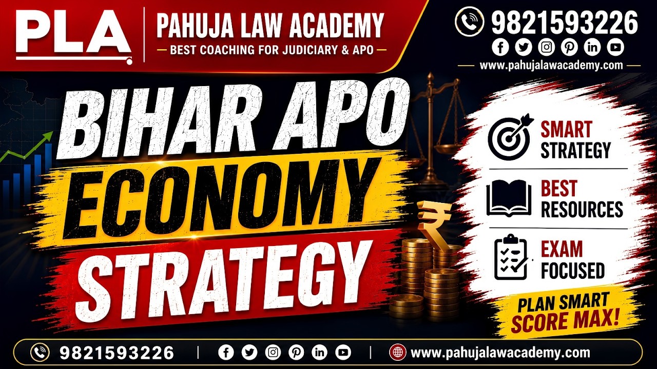 Economy Strategy for Bihar Assistant Prosecution Officer (APO) Exam | Pahuja Law Academy