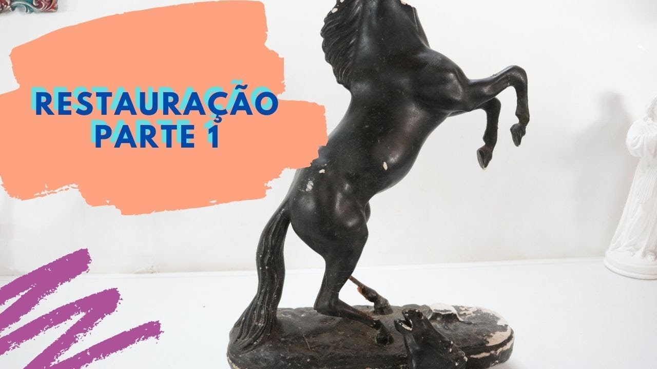 RESTAURAÇÃO EM PEÇA DE GESSO - PARTE 1