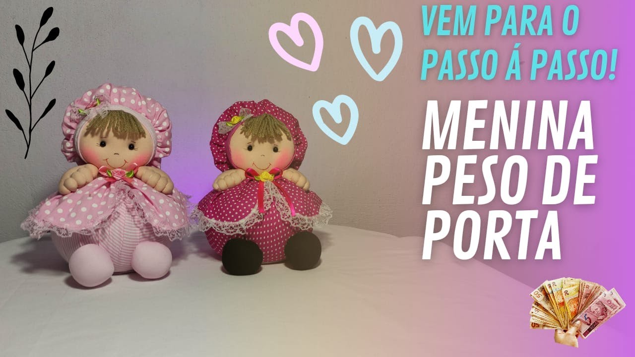 Vem para o passo a passo! Boneca feita com fuxico, fácil e rápido