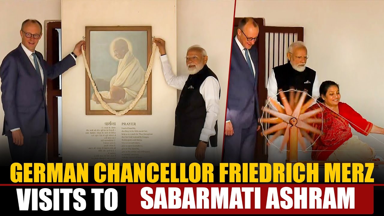 LIVE: German Chancellor Friedrich Merz along with PM Modi visit to Sabarmati Ashram