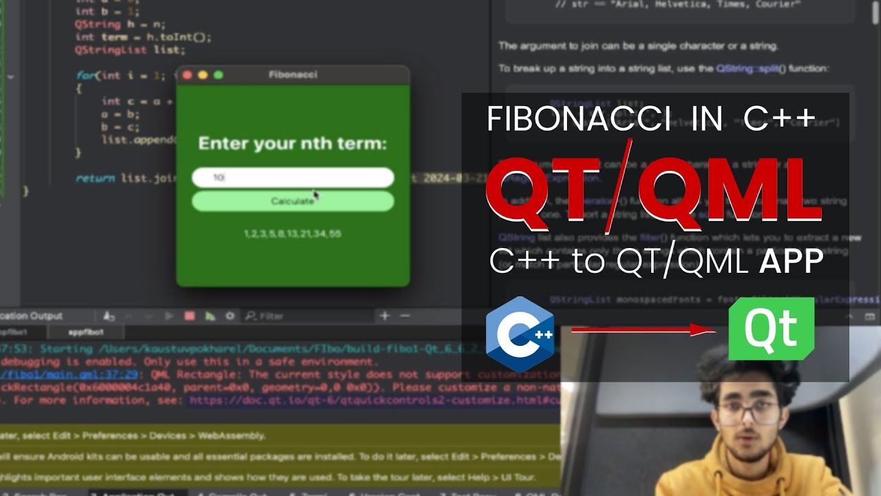 Фибоначчи в C++ | QML\QT | Создание графического интерфейса на C++ | Калькулятор на C++ | Учебное...