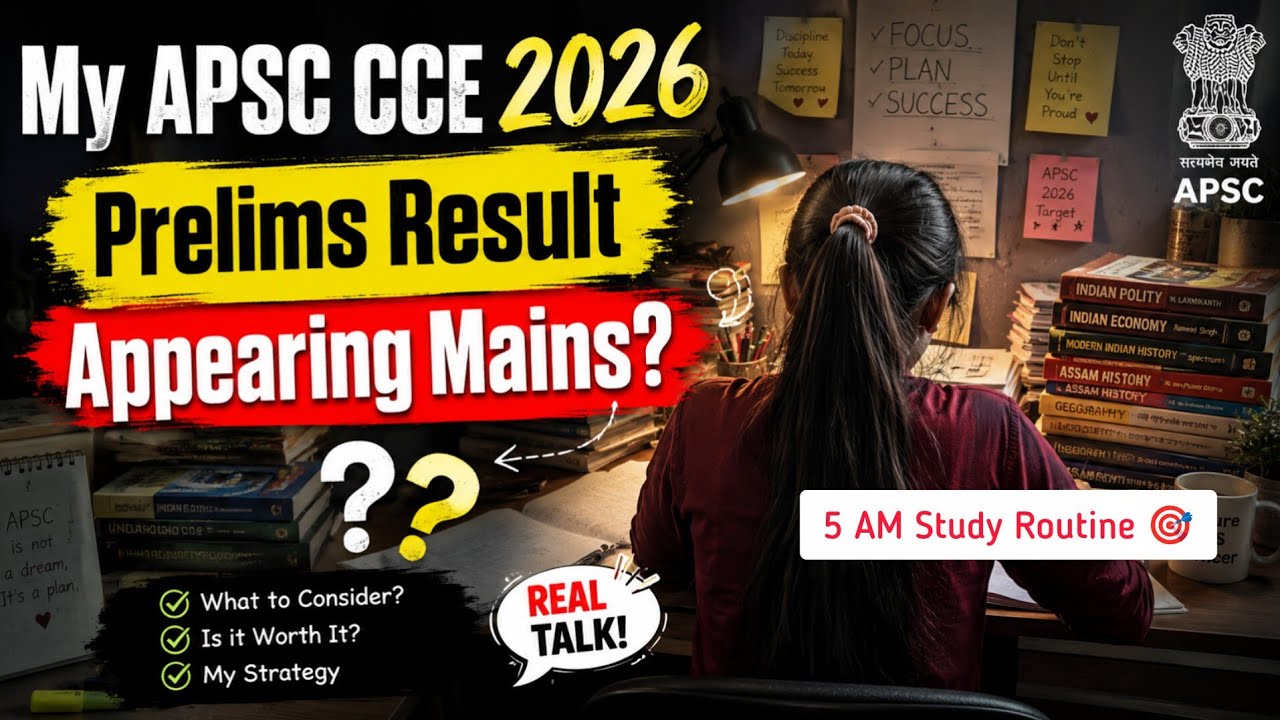 My APSC CCE Prelims 2026 Result 🤔 | APSC CCE Mains Preparation  #apsc #assam #studyvlog 