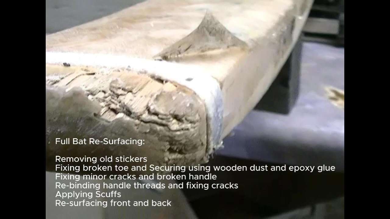 Cricket Bat Full Resurfacing | Broken Handle and Toe
