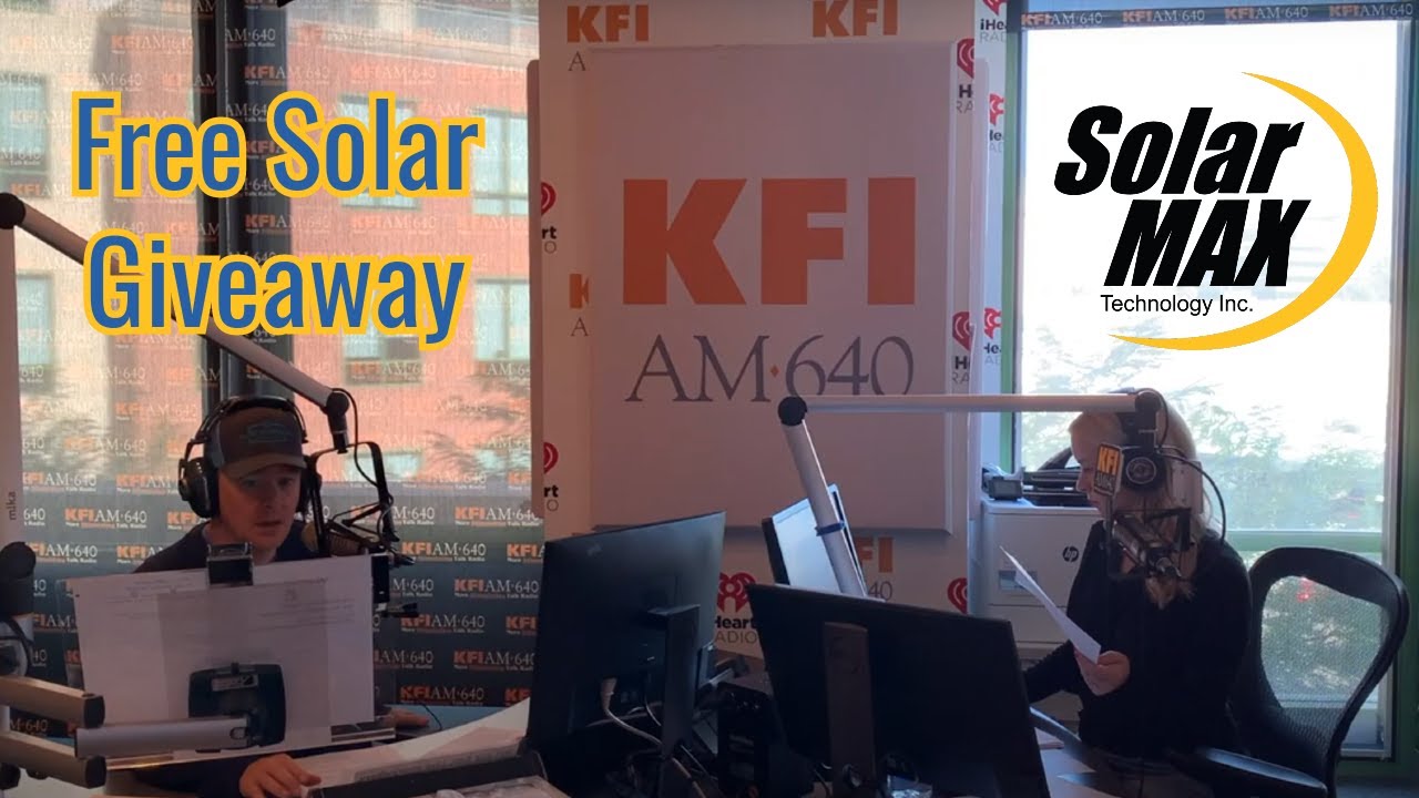 SolarMax free solar giveaway announcement with Gary & Shannon @ Radio KFI AM 640