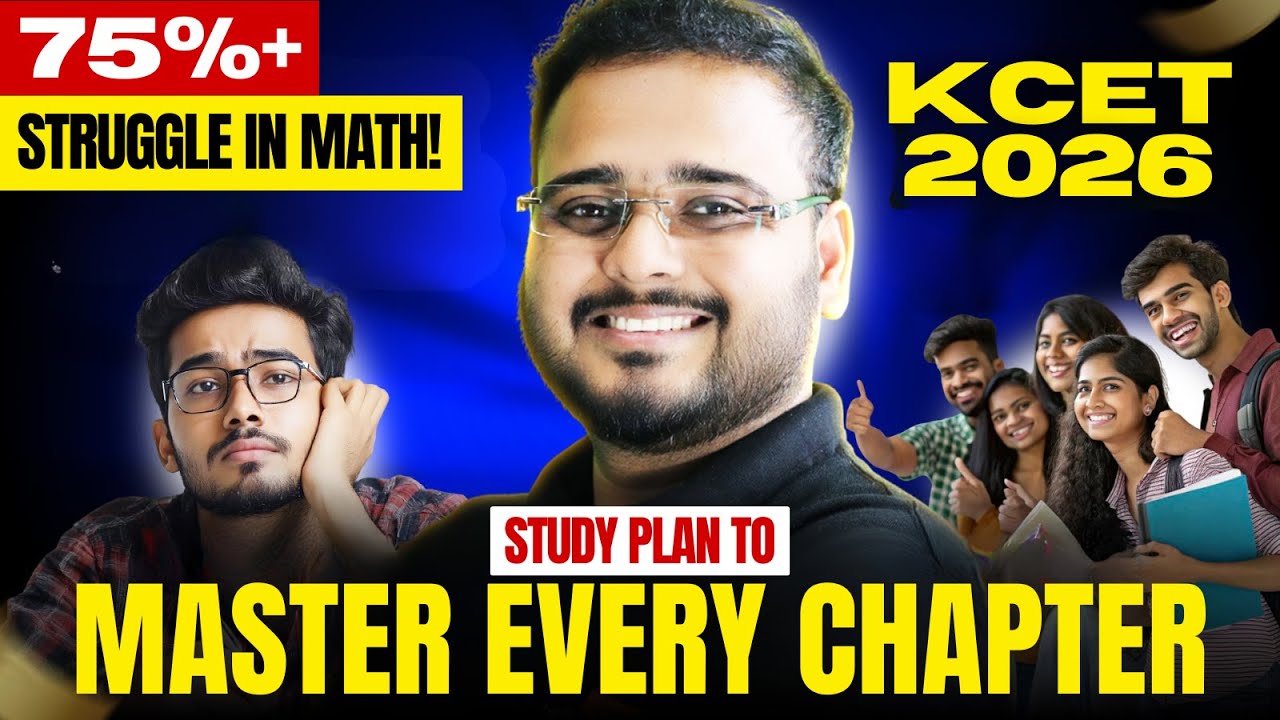 🔥 How to Master KCET Maths 2026 | Complete Every Chapter Effectively: Concept + Practice + Revision