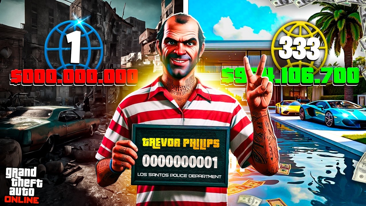 COMEÇANDO DO ZERO no GTA 5 ONLINE (REINÍCIO COM O TREVOR)