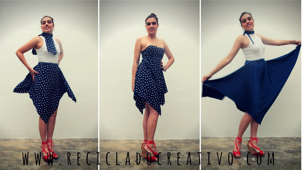 Cómo hacer una falda de cuatro picos sin coser - Skirt without sewing
