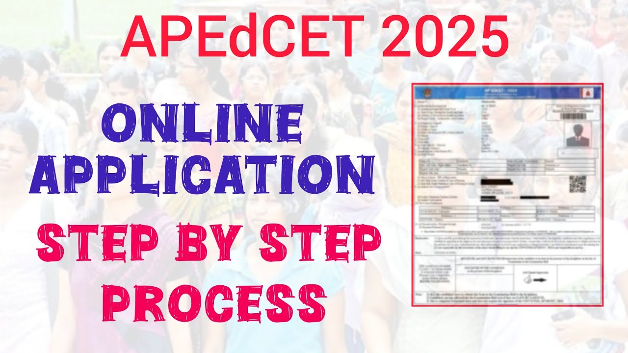 APEdCET 2025 Online Application Step by Step Process | How to Apply APEdCET 2025 Online Application