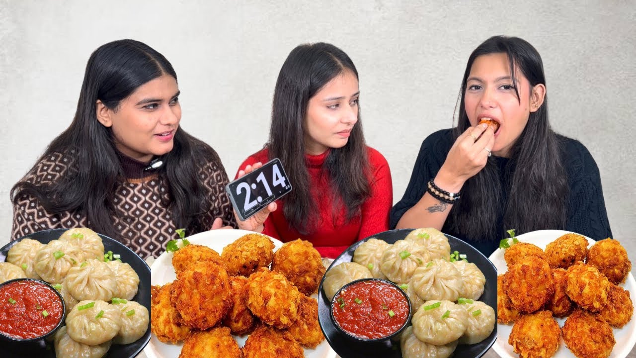 Unlimited spicy momos challenge || Momos eating challenge 