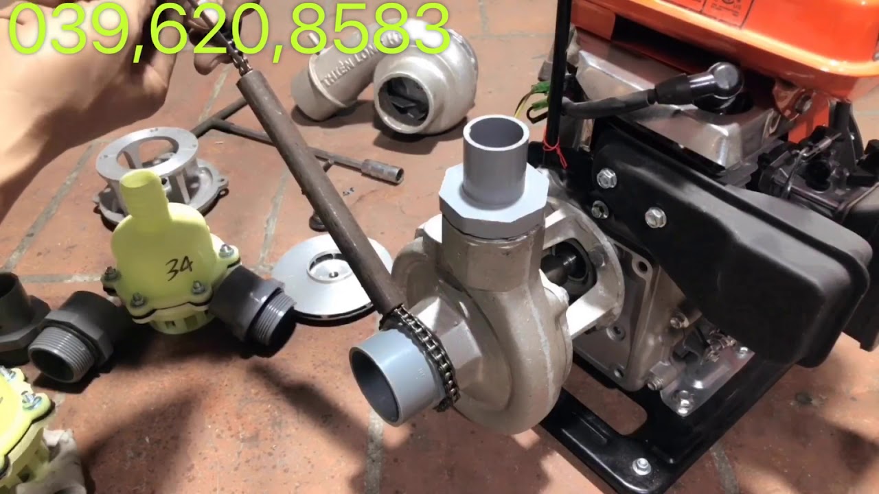 Cách chuyển đổi đầu bơm đẩy  cho máy xăng 152 & gx100