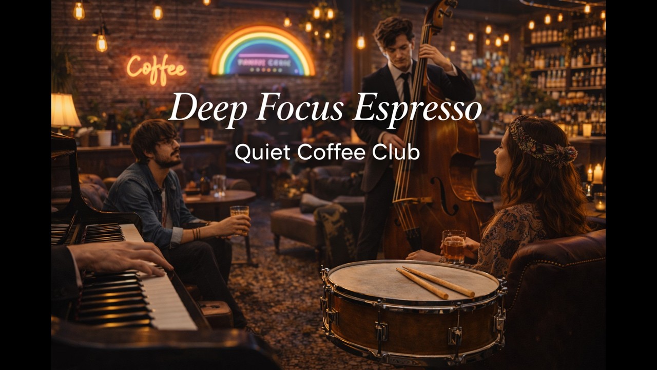 Quiet Coffee Club – Deep Focus Espresso ☕ Soft Jazz & Lo-fi for Study (1 Hour)