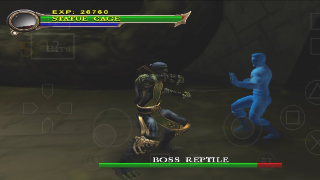 Statue Cage Gameplay Forest Ultimate Mortal Kombat Shaolin Monk v2 mod AetherSX2 