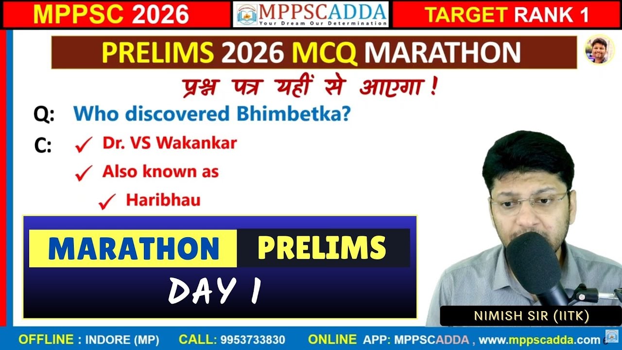 Very Imp. Prelims MCQs for 2026 | Target 26 April | MP History MPPSC #mppscpre #mppscadda