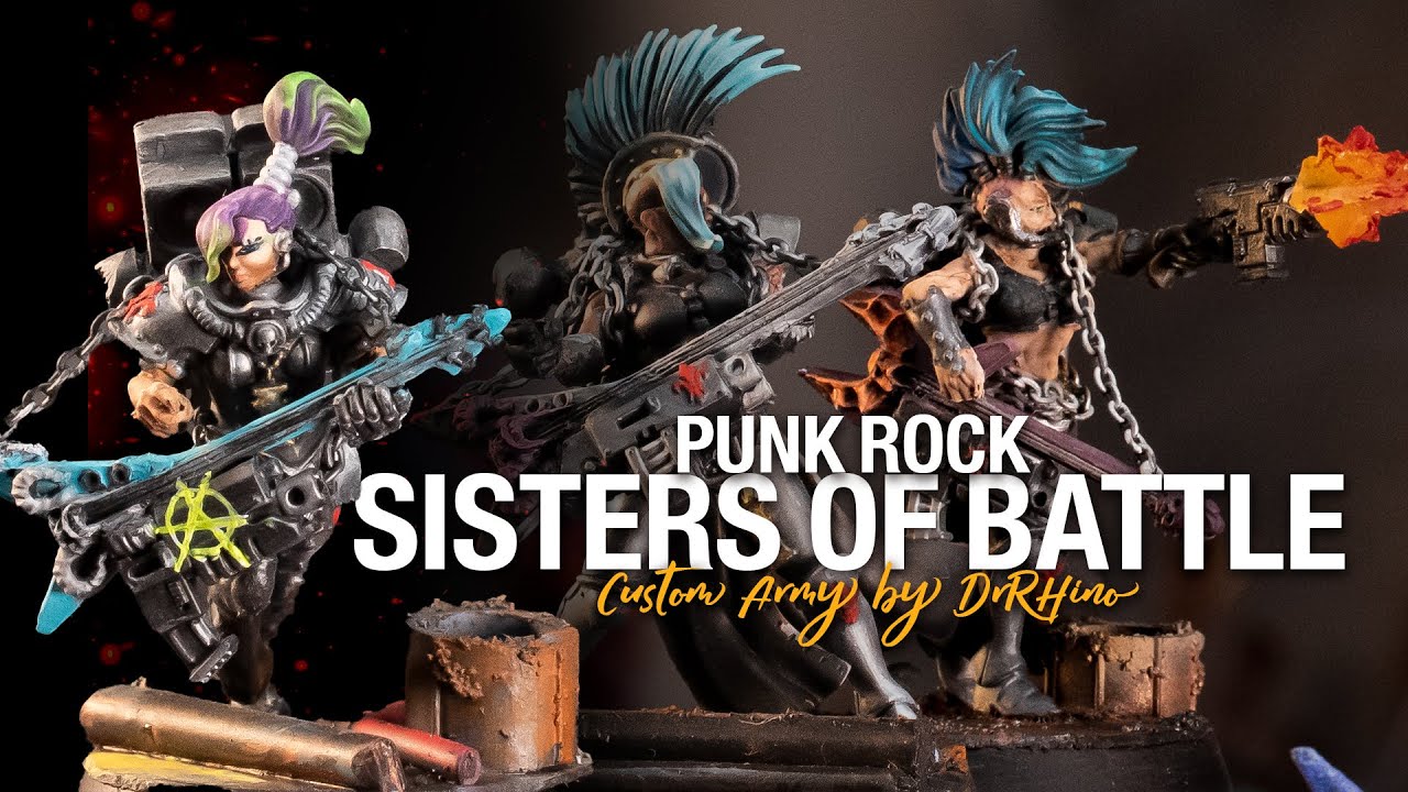 Warhammer 40k Army Showcase. Punk Rock Sisters of Battle by DrRhino