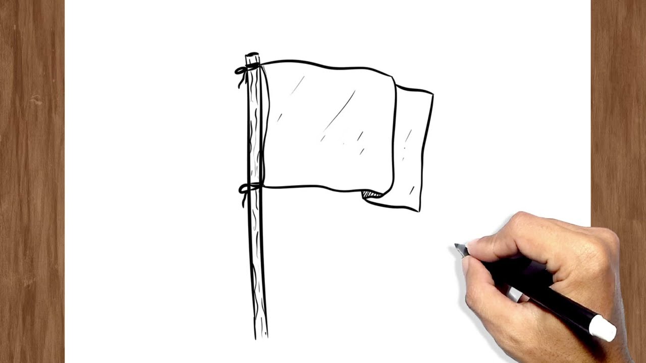How to Draw Waving Flag