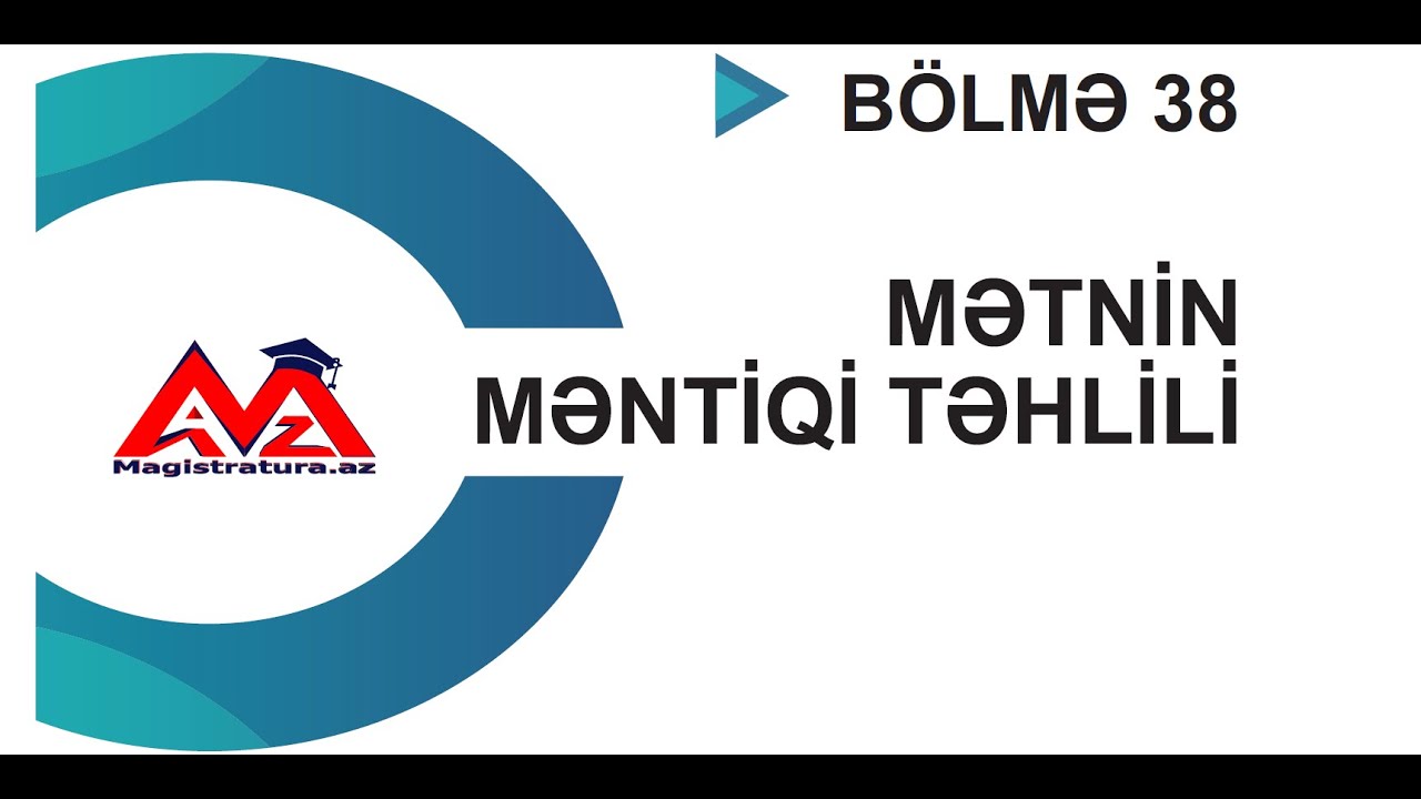 Mətnin məntiqi təhlili-Elsevər Məmmədov