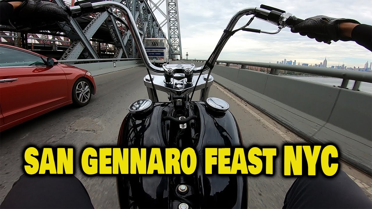 Chopper ride to San Gennaro feast NYC