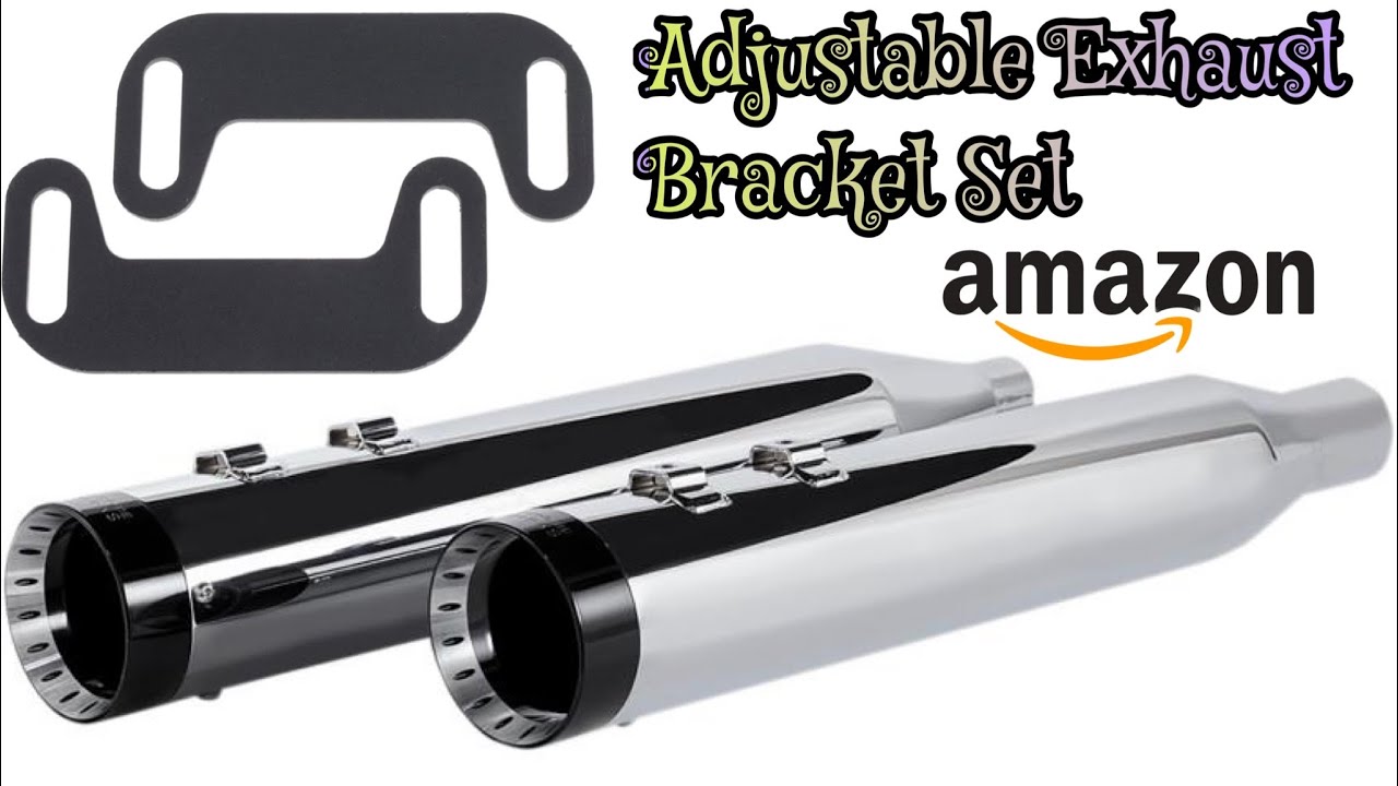 Stretched Bagger Adjustable Exhaust Bracket Set for Harley Touring