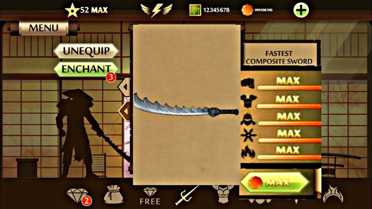 Shadow Fight 2 - The Most Powerful Fastest Composite Sword
