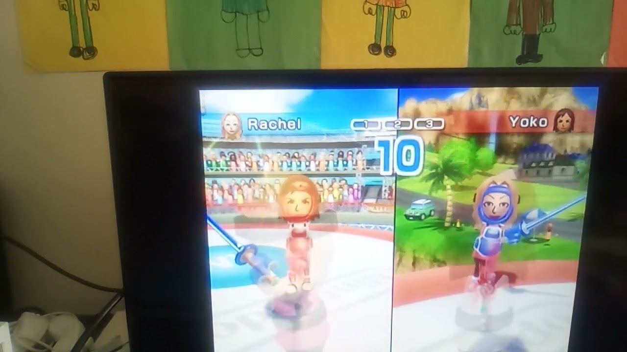 Wii sports resort Swordplay Duel: Rachel VS Yoko