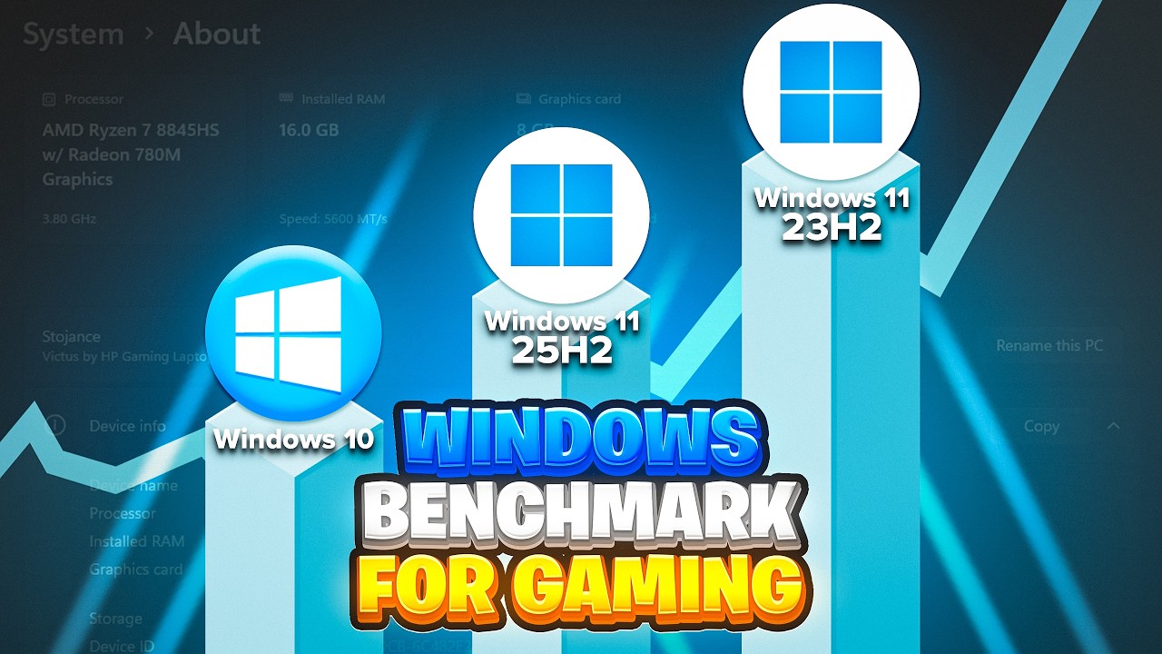 Я протестировал Windows 10 против 11 23H2 и 25H2 в играх