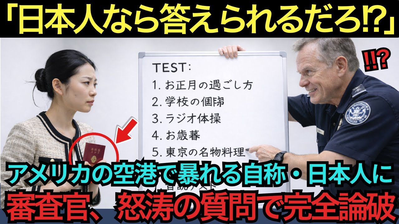 【海外の反応】「私は日本人よ！」アメリカの空港で暴れる自称・日本人に審査官が怒涛の質問をした結果…顔面蒼白になった理由とは？